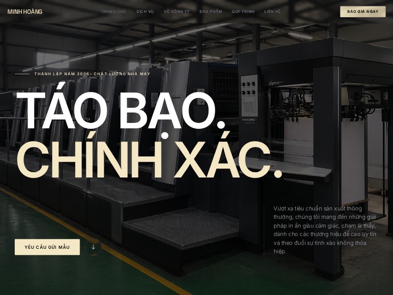 Preview for Industrial Printing Services Landing Page Template