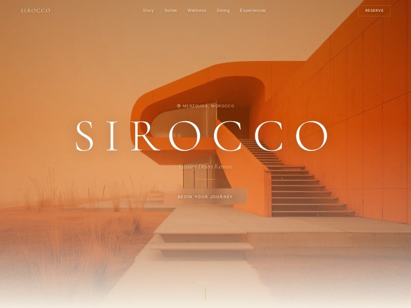 Preview for Luxury Desert Retreat Landing Page Template