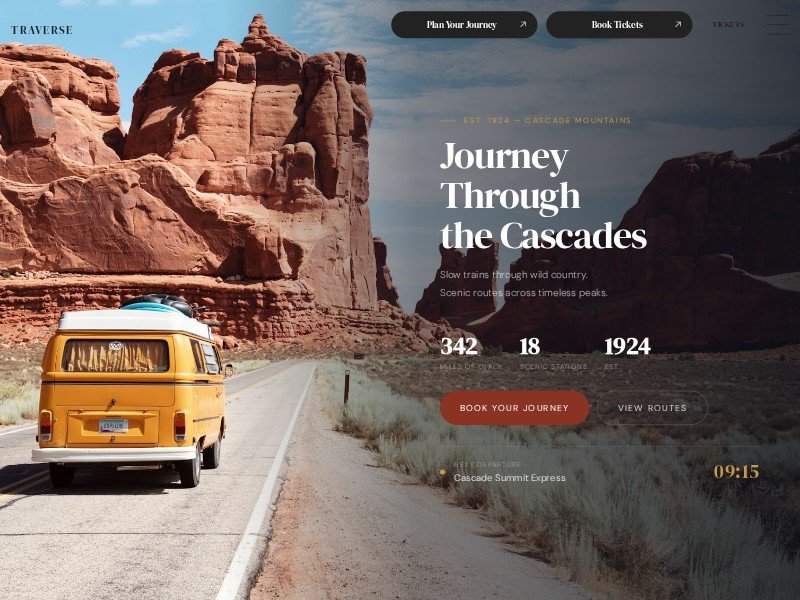 Preview for Heritage Railway & Travel Landing Page Template
