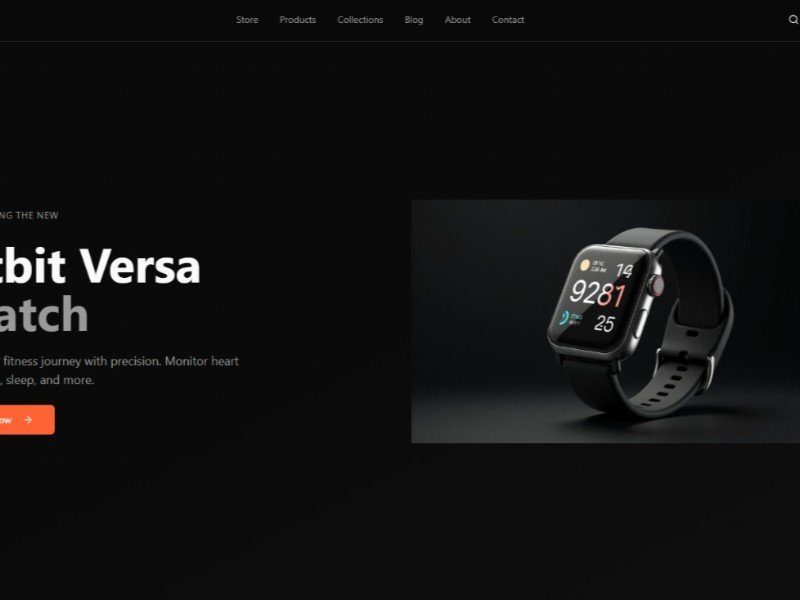 Preview for Fitbit E-commerce Landing Page Template
