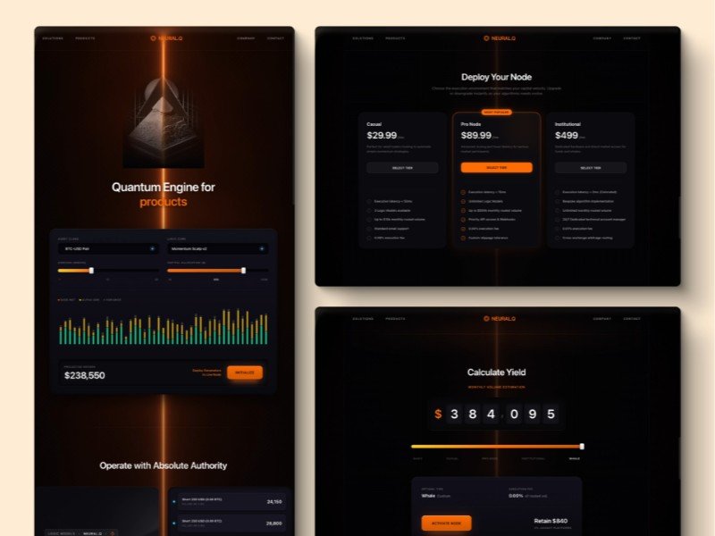Preview for Neural.Q Crypto Trading Landing Page Template