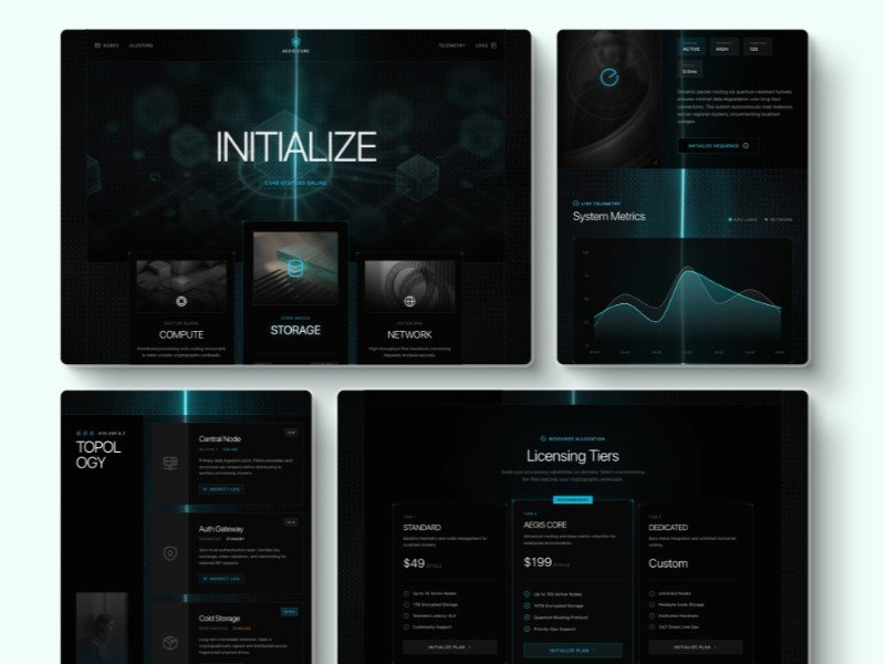 Preview for Aegis Core Infrastructure Systems Landing Page Template