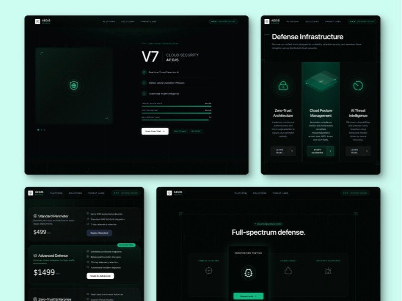 Preview for Cybersecurity SaaS Landing Page Template