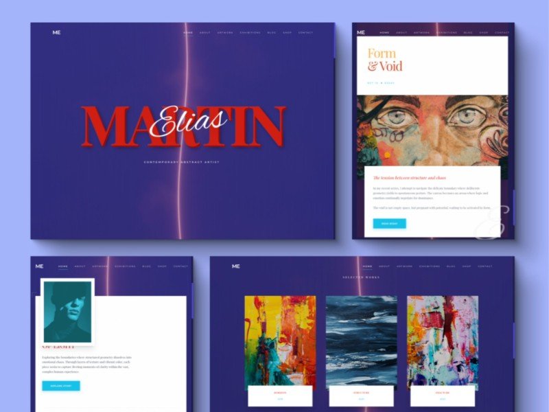 Preview for Abstract Artist Portfolio Template
