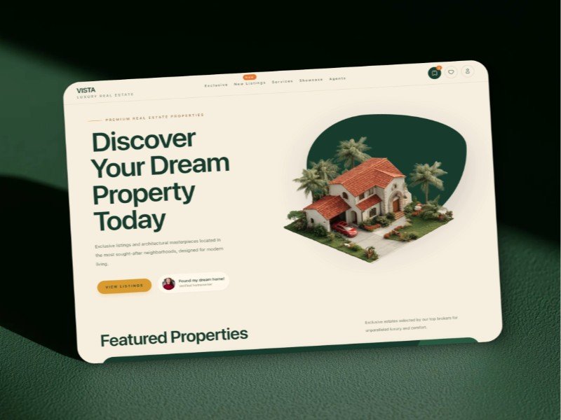 Preview for VISTA Luxury Real Estate Landing Page Template