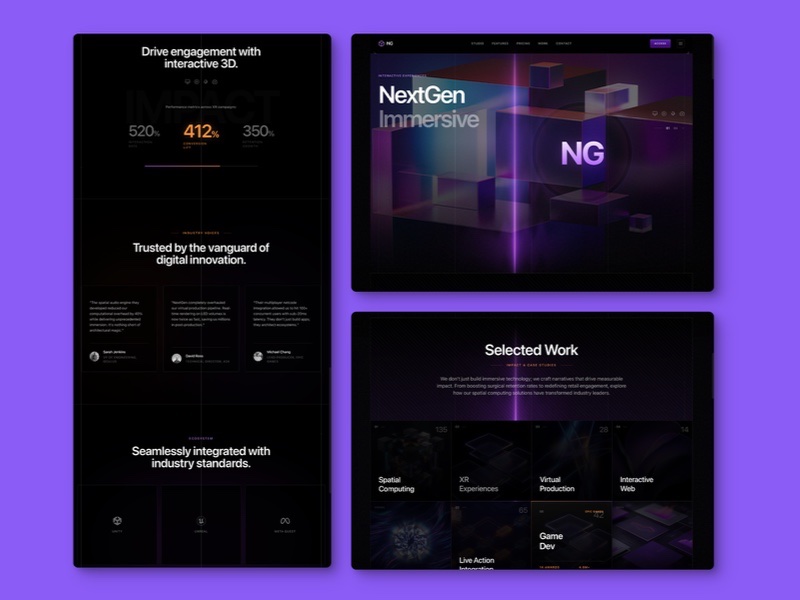 Preview for Immersive XR Agency Landing Page Template