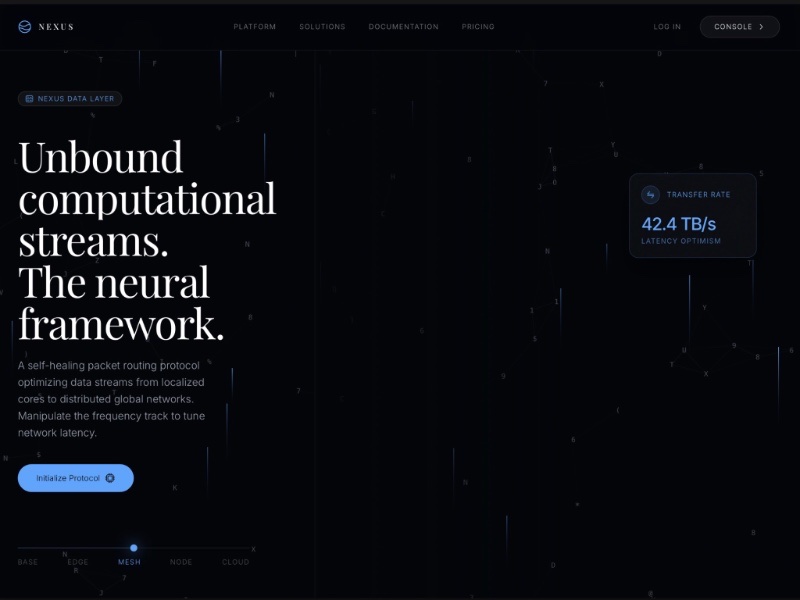 Preview for Nexus Data Layer SaaS Landing Page Template