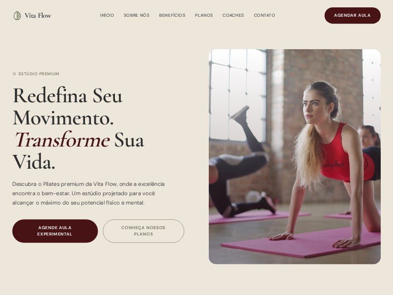 Preview for Vita Flow Premium Pilates Studio Template