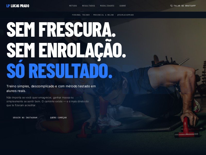 Preview for Fitness Personal Trainer Landing Page Template
