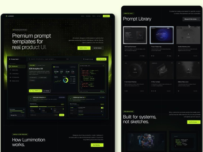 Preview for Lumimotion AI UI Prompt Template
