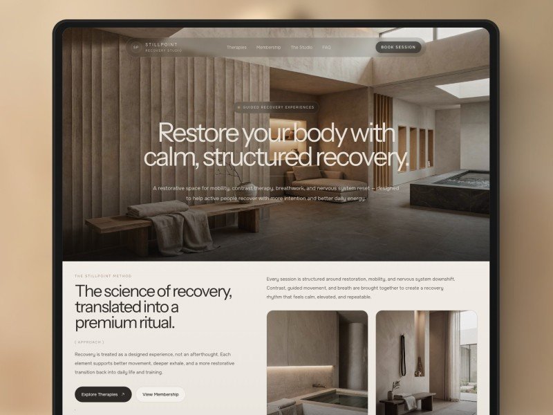 Preview for Stillpoint Recovery Studio Landing Page Template