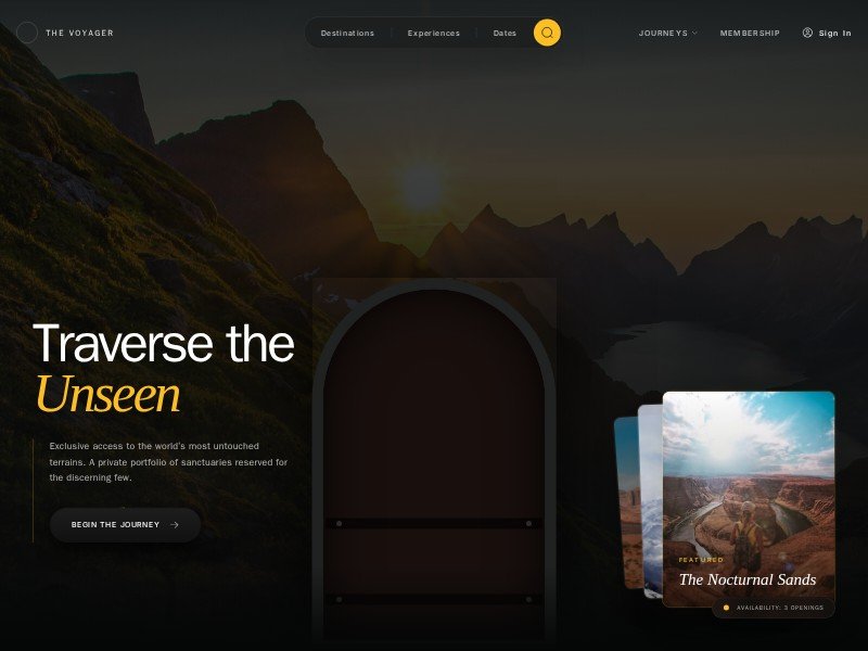 Preview for The Voyager Luxury Travel Landing Page Template
