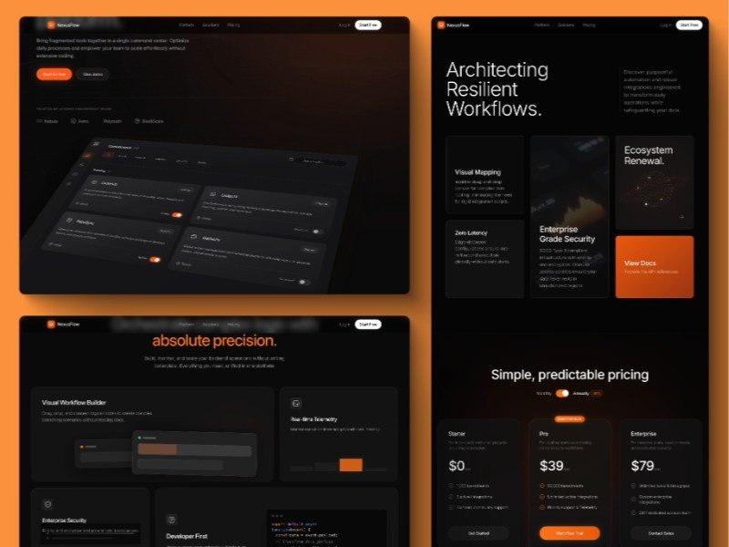 Preview for NexusFlow Automation Landing Page Template