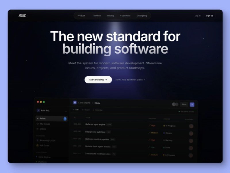 Preview for SaaS Product Management Landing Page Template