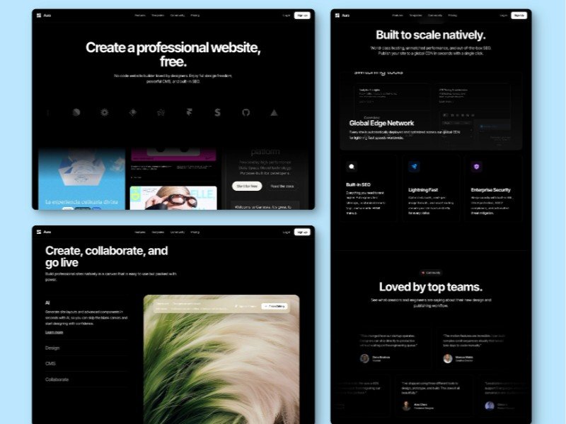 Preview for Clone Aura SaaS Landing Page Template