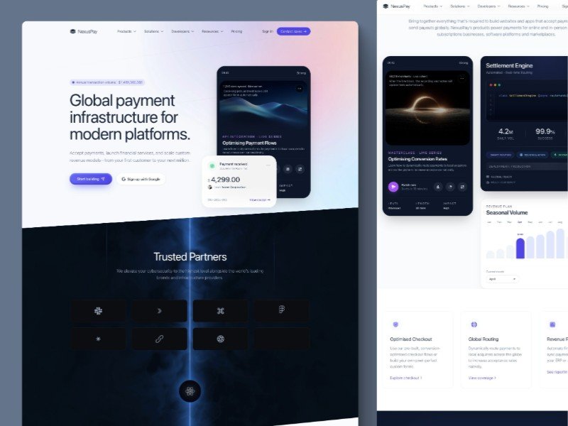 Preview for Fintech Payments Landing Page Template