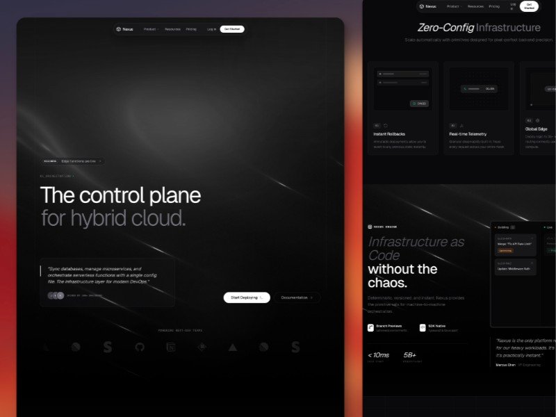 Preview for Cloud Orchestration Landing Page Template