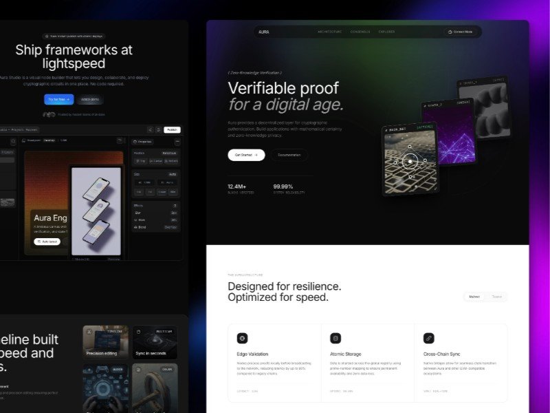 Preview for Futuristic Web3 SaaS React Landing Page Template