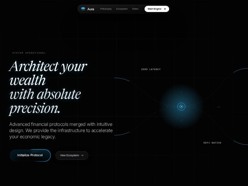 Preview for Aura Financial React Landing Page Template