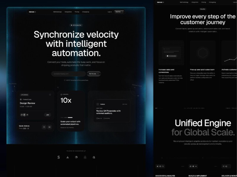 Preview for Nexus Automation SaaS React Landing Page Template