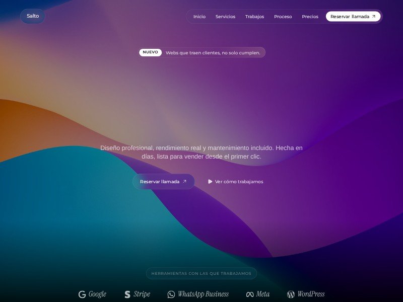 Preview for Salto Agency Landing Page Template
