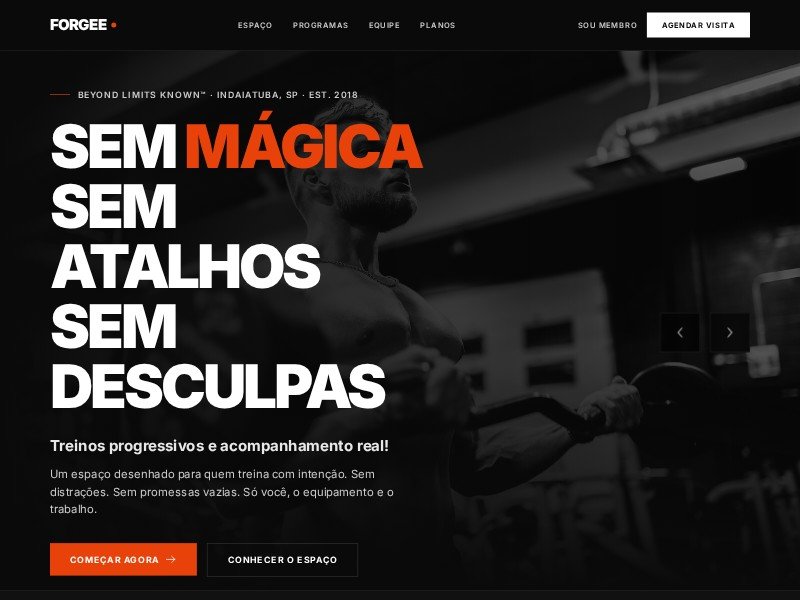 Preview for FORGEE Fitness & Performance Landing Page Template