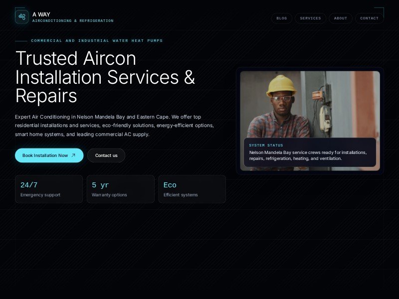 Preview for HVAC & Industrial Cooling Landing Page Template