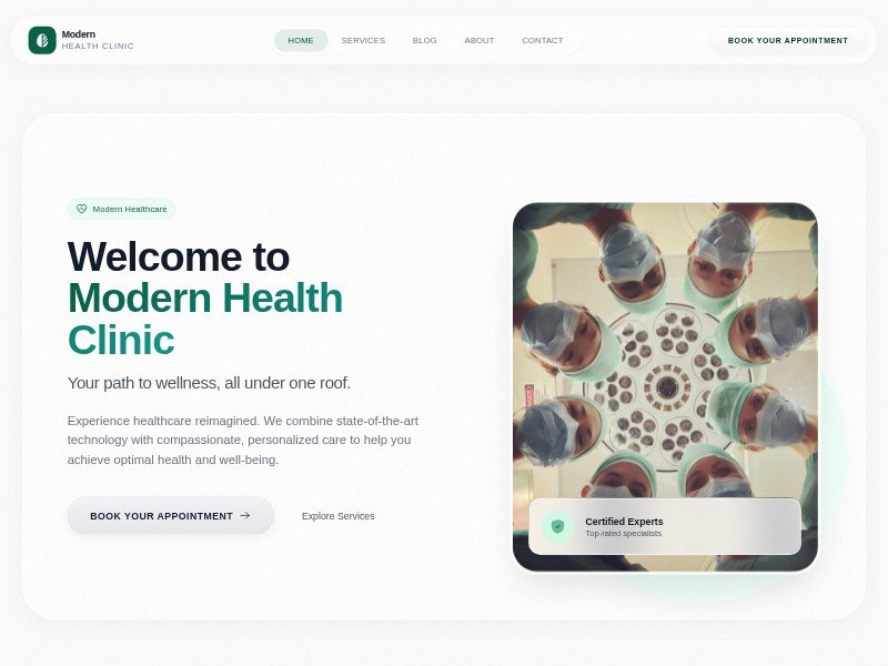 Preview for Health Clinic Landing Page Template