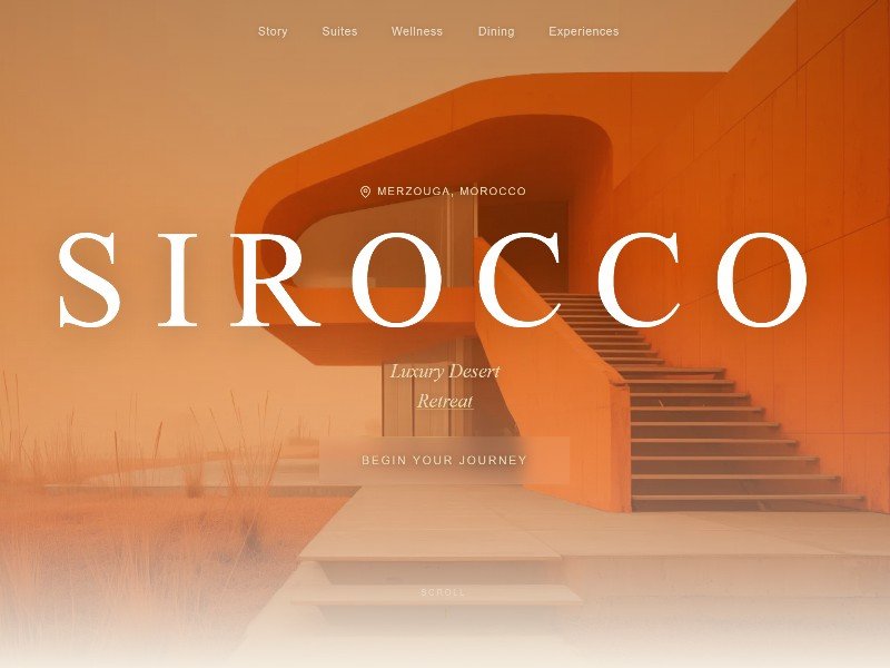 Preview for Luxury Desert Resort Landing Page Template