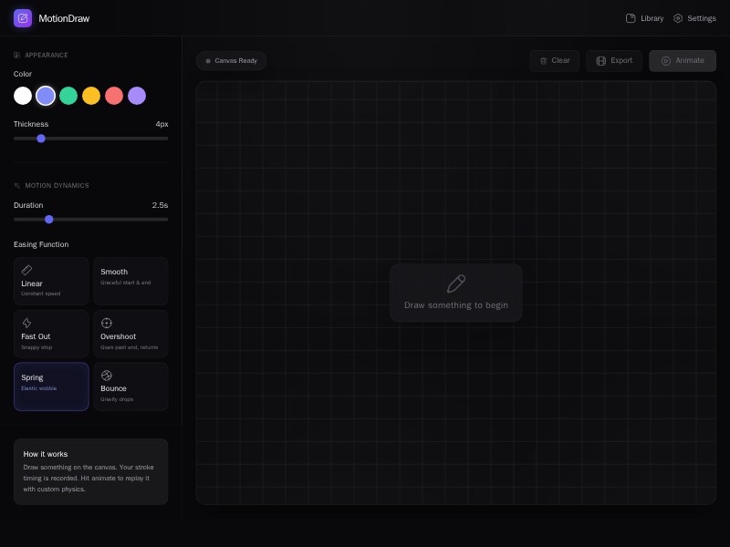 Preview for MotionDraw Animated Canvas Template