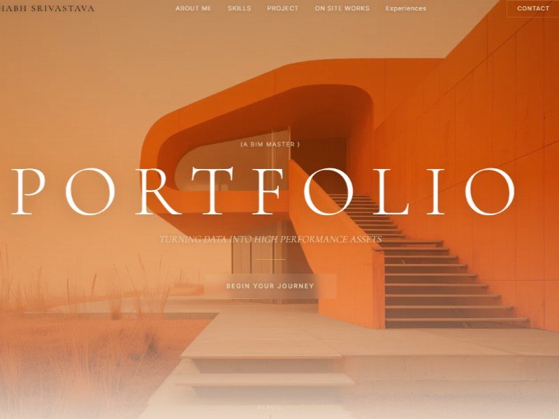 Preview for BIM Architect Portfolio Landing Page Template