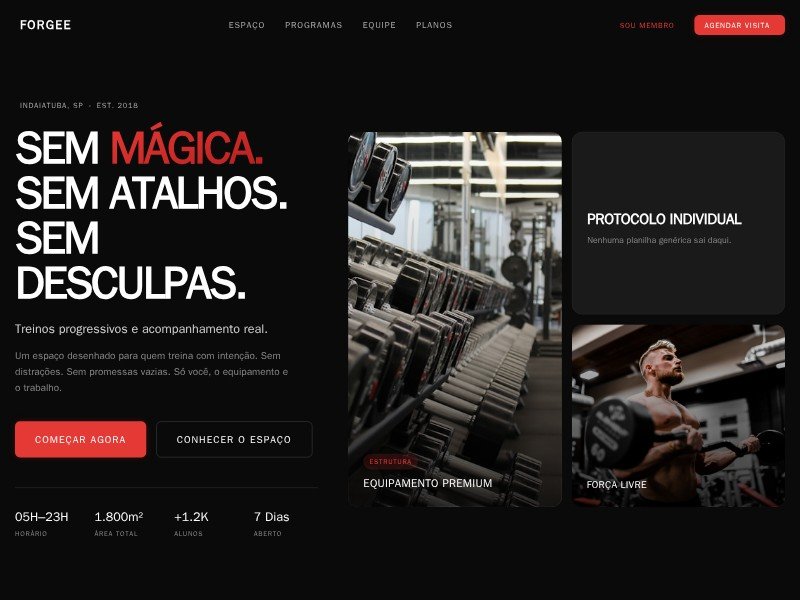 Preview for Forgee Fitness & Gym Landing Page Template