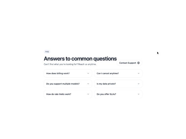 FAQ Accordion Section