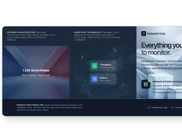 Network Infrastructure Dashboard Card