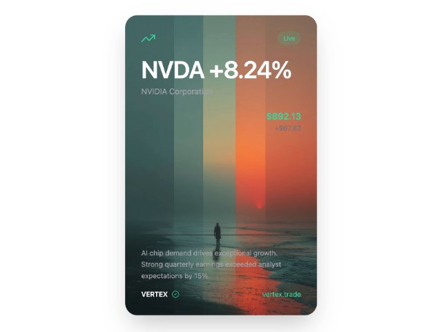 Stock Performance Trading Card