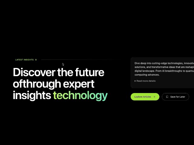 Tech Blog Header with Hero Section