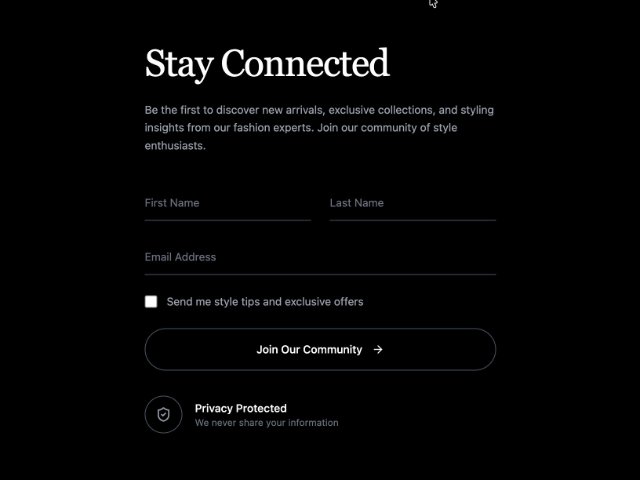 Newsletter Signup Form