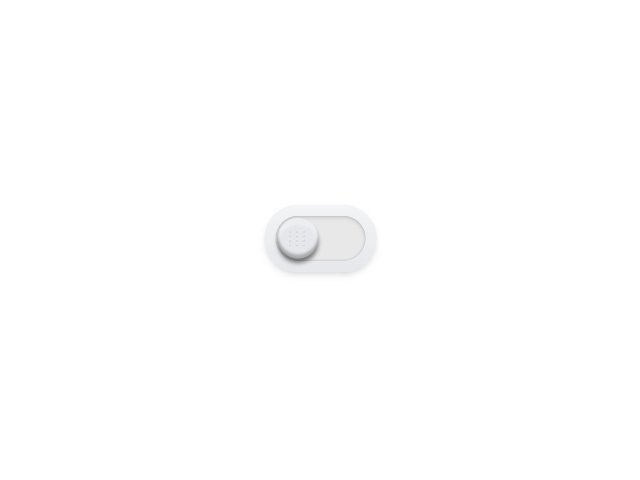 Skeuomorphic Toggle Switch with Blue Active State