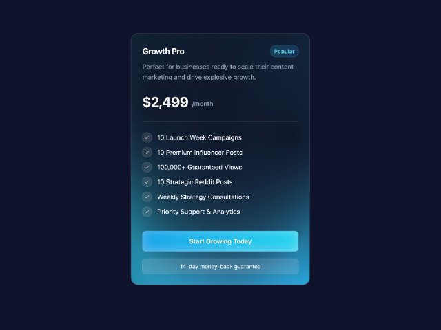 Premium Pricing Card with Animated Border