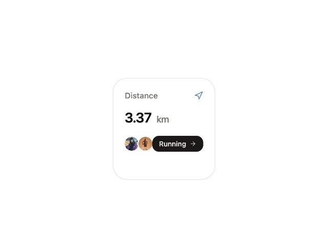 Distance Metric Card with Team