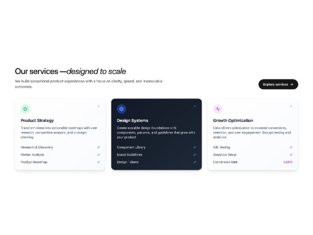 Responsive Services Grid with Icon Cards