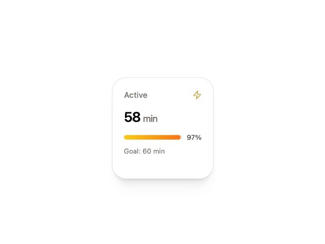 Active Time Progress Stat Card