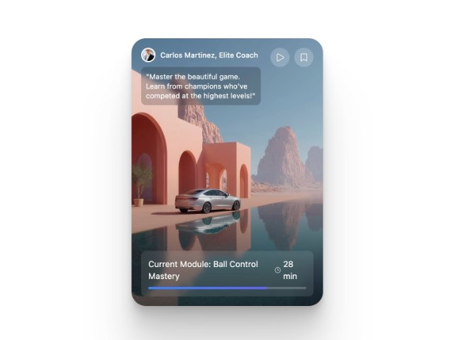 Interactive Soccer Training Course Card