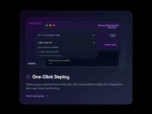 One-Click Deploy Feature Card