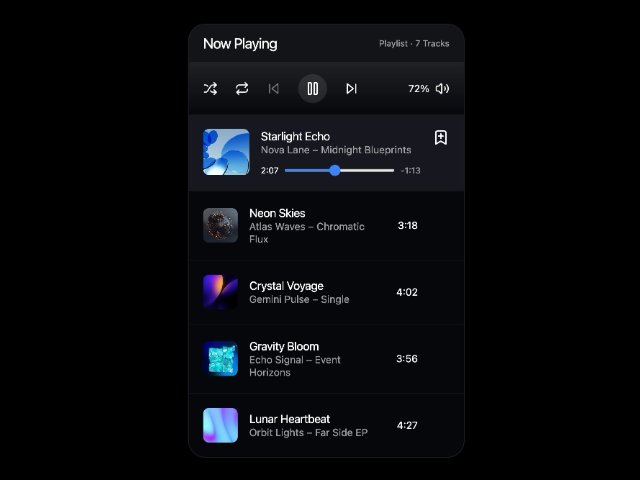 Music Player Card