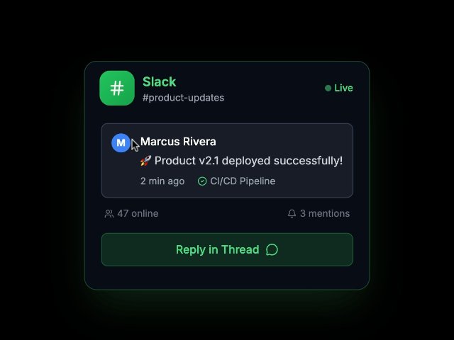Slack Integration Card