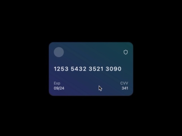 Scrollable Gradient Credit Card Tile (Tailwind)