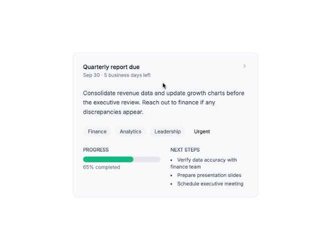 Progress Task Card