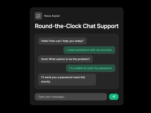 Glass Chat Support Card
