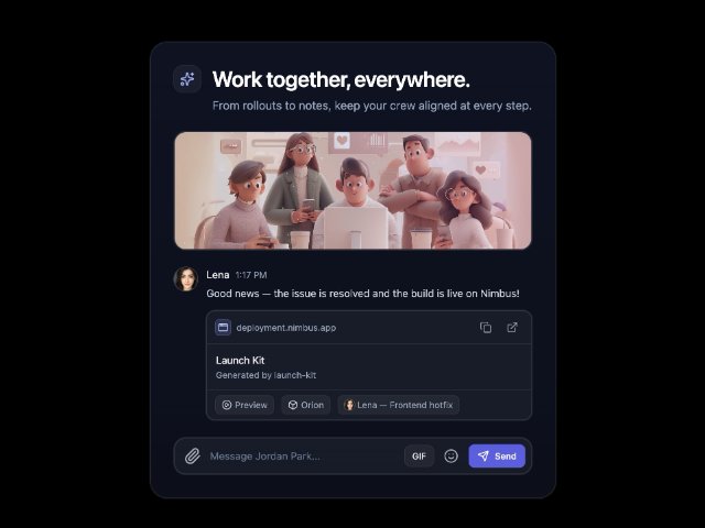Chat Panel with Link Preview and Message Composer